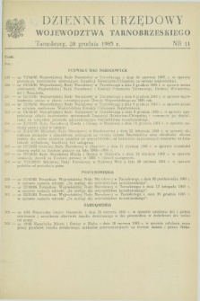 Dziennik Urzędowy Województwa Tarnobrzeskiego. 1985, nr 11 (20 grudnia)