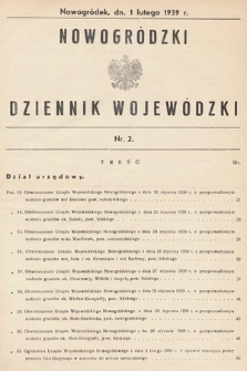 Nowogródzki Dziennik Wojewódzki. 1939, nr 2