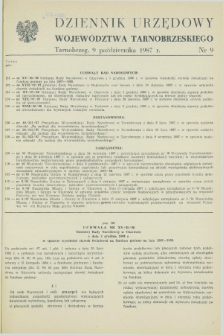 Dziennik Urzędowy Województwa Tarnobrzeskiego. 1987, nr 9 (9 października)