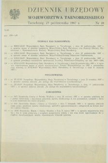 Dziennik Urzędowy Województwa Tarnobrzeskiego. 1987, nr 10 (23 października)
