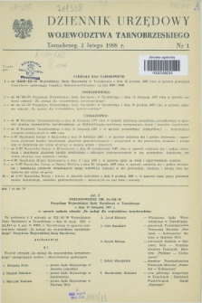 Dziennik Urzędowy Województwa Tarnobrzeskiego. 1988, nr 1 (2 lutego)