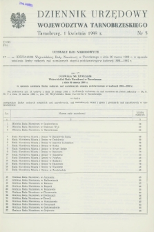 Dziennik Urzędowy Województwa Tarnobrzeskiego. 1988, nr 3 (1 kwietnia)