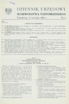 Dziennik Urzędowy Województwa Tarnobrzeskiego. 1988, nr 4 (11 kwietnia)