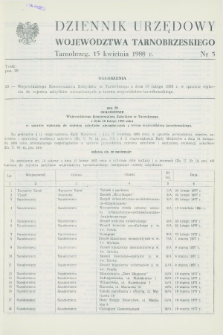 Dziennik Urzędowy Województwa Tarnobrzeskiego. 1988, nr 5 (15 kwietnia)