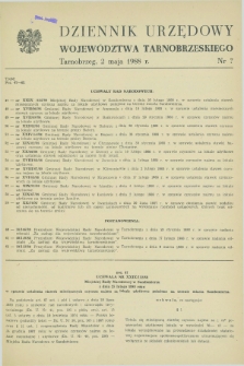 Dziennik Urzędowy Województwa Tarnobrzeskiego. 1988, nr 7 (2 maja)