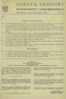 Dziennik Urzędowy Województwa Tarnobrzeskiego. 1989, nr 16 (18 października)