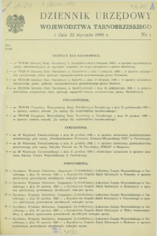 Dziennik Urzędowy Województwa Tarnobrzeskiego. 1990, nr 1 (22 stycznia)