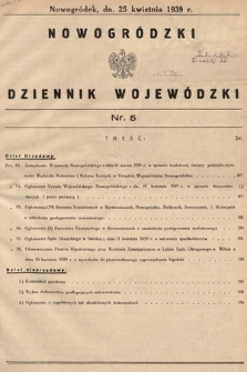 Nowogródzki Dziennik Wojewódzki. 1939, nr 5