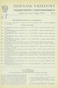 Dziennik Urzędowy Województwa Tarnobrzeskiego. 1991, nr 4 (4 lutego)
