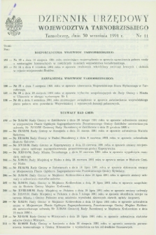 Dziennik Urzędowy Województwa Tarnobrzeskiego. 1991, nr 11 (30 września)