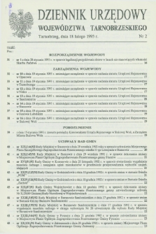 Dziennik Urzędowy Województwa Tarnobrzeskiego. 1993, nr 2 (18 lutego)