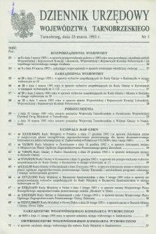 Dziennik Urzędowy Województwa Tarnobrzeskiego. 1993, nr 3 (23 marca)