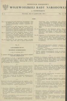 Dziennik Urzędowy Wojewódzkiej Rady Narodowej w Ostrołęce. 1975, nr 4 (21 października)