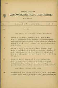 Dziennik Urzędowy Wojewódzkiej Rady Narodowej w Ostrołęce. 1981, nr 2 (30 września)