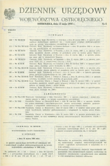 Dziennik Urzędowy Województwa Ostrołęckiego. 1986, nr 5 (12 maja)
