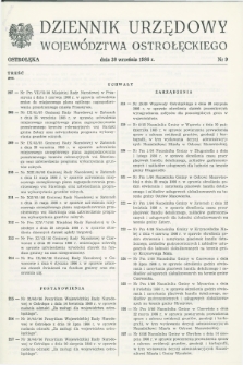 Dziennik Urzędowy Województwa Ostrołęckiego. 1986, nr 9 (30 września)