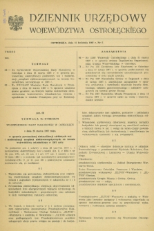 Dziennik Urzędowy Województwa Ostrołęckiego. 1987, nr 5 (13 kwietina)