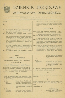 Dziennik Urzędowy Województwa Ostrołęckiego. 1987, nr 11 (15 października)