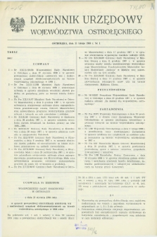 Dziennik Urzędowy Województwa Ostrołęckiego. 1988, nr 1 (11 lutego)