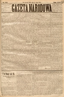 Gazeta Narodowa. 1885, nr 165