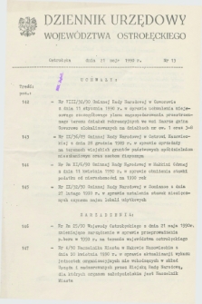 Dziennik Urzędowy Województwa Ostrołęckiego. 1990, nr 13 (21 maja)
