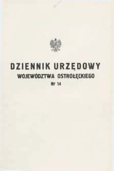 Dziennik Urzędowy Województwa Ostrołęckiego. 1990, nr 14 (6 czerwca)