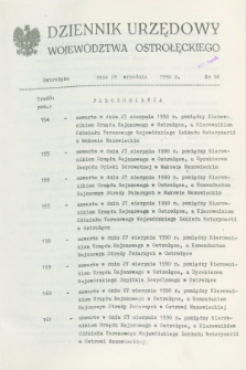 Dziennik Urzędowy Województwa Ostrołęckiego. 1990, nr 16 (25 września)