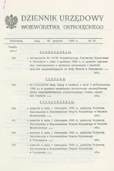 Dziennik Urzędowy Województwa Ostrołęckiego. 1990, nr 20 (28 grudnia)