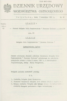 Dziennik Urzędowy Województwa Ostrołęckiego. 1991, nr 16 (5 września)