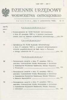 Dziennik Urzędowy Województwa Ostrołęckiego. 1992, nr 10 (12 października)