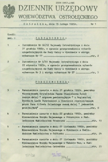 Dziennik Urzędowy Województwa Ostrołęckiego. 1993, nr 1 (15 lutego)