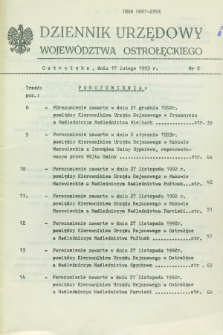 Dziennik Urzędowy Województwa Ostrołęckiego. 1993, nr 2 (17 lutego)