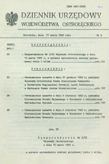 Dziennik Urzędowy Województwa Ostrołęckiego. 1993, nr 6 (31 marca)