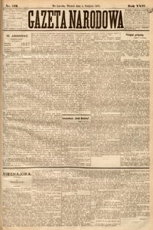 Gazeta Narodowa. 1885, nr 176