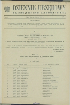 Dziennik Urzędowy Wojewódzkiej Rady Narodowej w Pile. 1977, nr 1 (11 lutego)