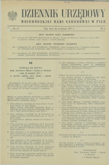 Dziennik Urzędowy Wojewódzkiej Rady Narodowej w Pile. 1977, nr 6 (28 września)