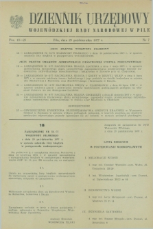Dziennik Urzędowy Wojewódzkiej Rady Narodowej w Pile. 1977, nr 7 (25 października)