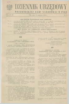 Dziennik Urzędowy Wojewódzkiej Rady Narodowej w Pile. 1979, nr 6 (15 sierpnia)