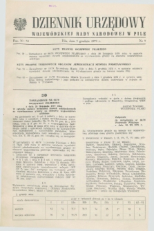 Dziennik Urzędowy Wojewódzkiej Rady Narodowej w Pile. 1979, nr 9 (5 grudnia)