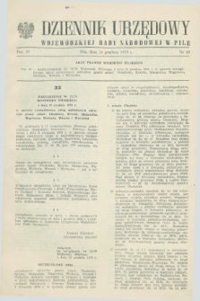 Dziennik Urzędowy Wojewódzkiej Rady Narodowej w Pile. 1979, nr 10 (21 grudnia)