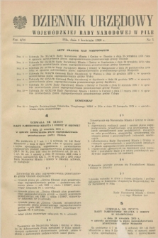 Dziennik Urzędowy Wojewódzkiej Rady Narodowej w Pile. 1980, nr 3 (1 kwietnia)