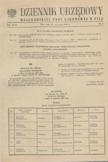 Dziennik Urzędowy Wojewódzkiej Rady Narodowej w Pile. 1980, nr 6 (27 czerwca)