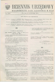 Dziennik Urzędowy Wojewódzkiej Rady Narodowej w Pile. 1980, nr 9 (29 października)