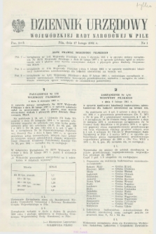 Dziennik Urzędowy Wojewódzkiej Rady Narodowej w Pile. 1981, nr 1 (17 lutego)