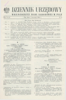 Dziennik Urzędowy Wojewódzkiej Rady Narodowej w Pile. 1981, nr 3 (2 kwietnia)