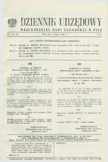 Dziennik Urzędowy Wojewódzkiej Rady Narodowej w Pile. 1981, nr 6 (6 lipca)