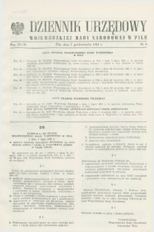 Dziennik Urzędowy Wojewódzkiej Rady Narodowej w Pile. 1981, nr 8 (7 października)
