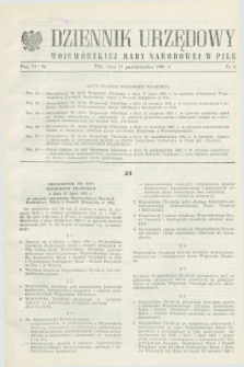 Dziennik Urzędowy Wojewódzkiej Rady Narodowej w Pile. 1981, nr 9 (23 października)