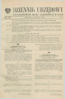 Dziennik Urzędowy Wojewódzkiej Rady Narodowej w Pile. 1983, nr 7 (3 października)