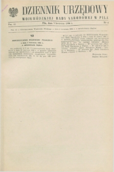 Dziennik Urzędowy Wojewódzkiej Rady Narodowej w Pile. 1984, nr 4 (3 kwietnia)